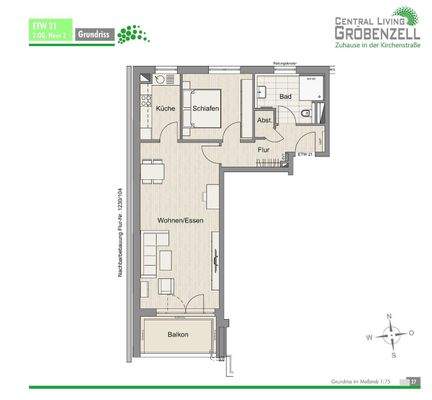 Grundriss Wohnung 21