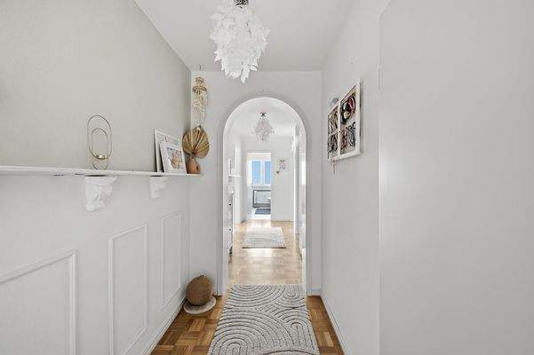 Stilvoller Flur, Parkettboden