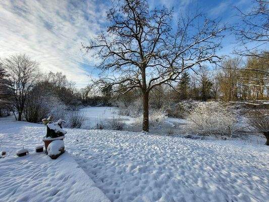 Außenansicht bei Schnee