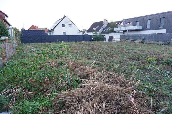 Blick auf die Wohngrundstücke