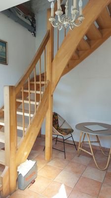 Treppenaufgang is Sclafzimmer