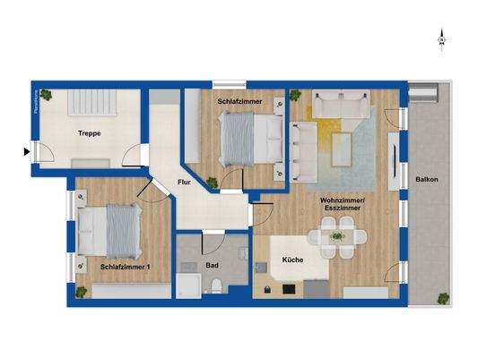 Grundriss EG Haus 148