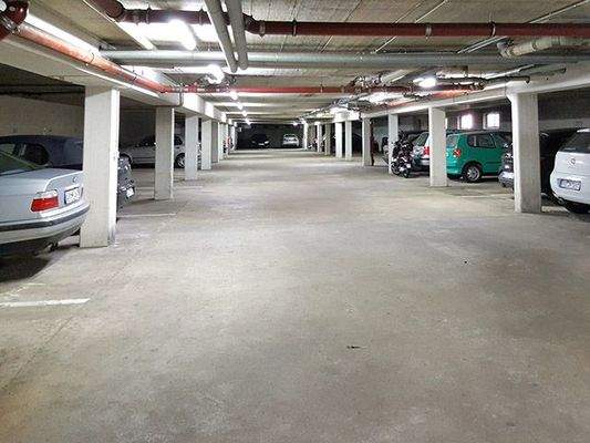 Blick in die Tiefgarage