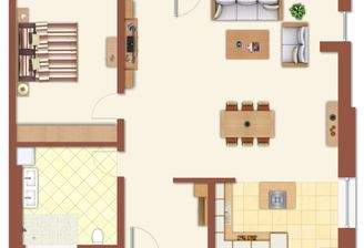 Grundriss 2-Zimmer-Wohnung