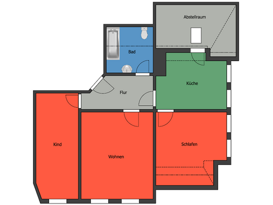 Grundrissskizze - Abweichungen möglich