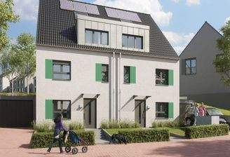 Familiengerechtes Doppelhaus als Effizienzhaus 55