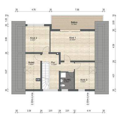 Grundrissplan Dachgeschoss