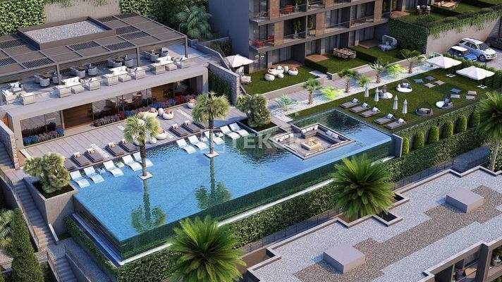 Apartments with Sea View in a Complex in Dörttepe Bodrum