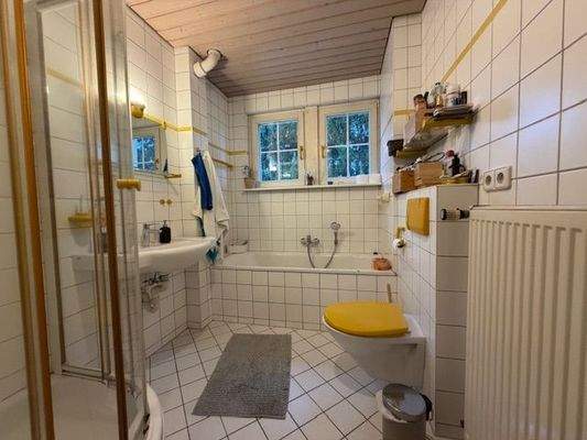 Badezimmer mit Wanne und Dusche