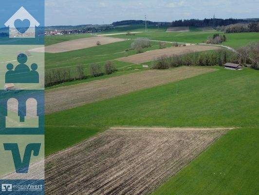 Luftbild der Ackerfläche vom Süden