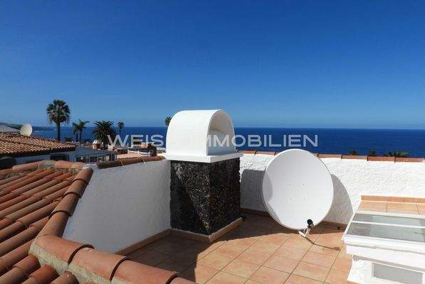 Dachterrasse mit Fernsehantenne