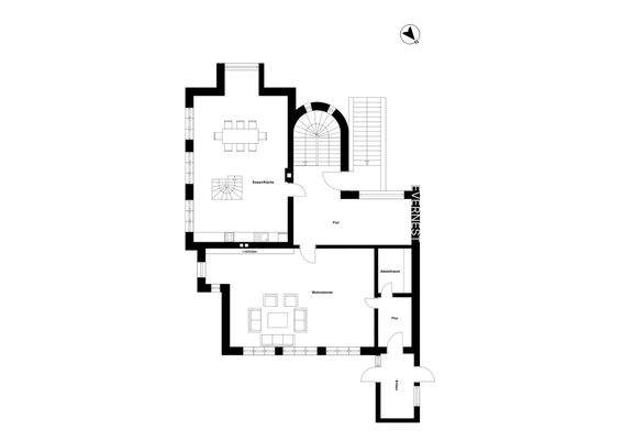 Erdgeschoss Haupthaus