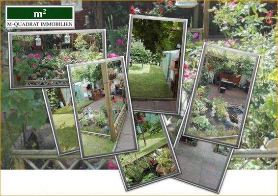 Collage mit Gartenimpressionen