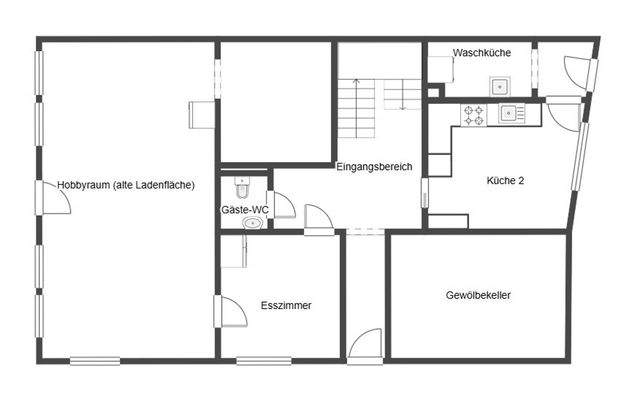 Grundriss Skizze EG Haus 24