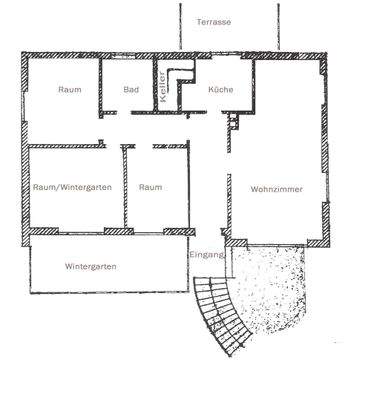Haus Skizze mit Raumbezeichnung