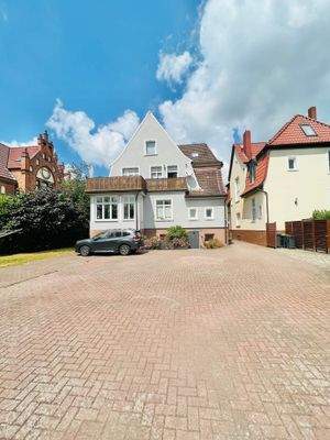 Rückansicht des Hauses und Hof