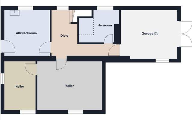 Grundrissplan ohne Maßstab KG