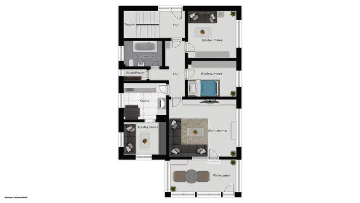 Einrichtungsbeispiel Erdgeschoss