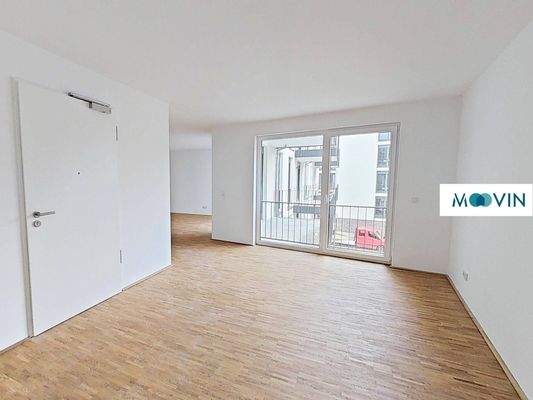 Ansicht VI: Wohn- und Esszimmer mit offenem Küchenbereich