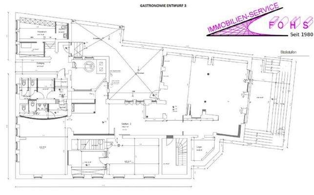Grundriss GASTRO Entwurf 3