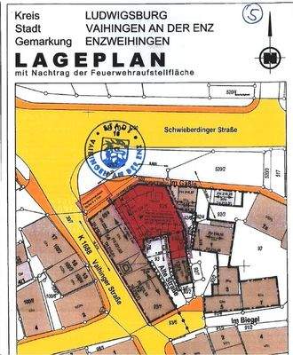 Lageplan aus Baugenehmigung