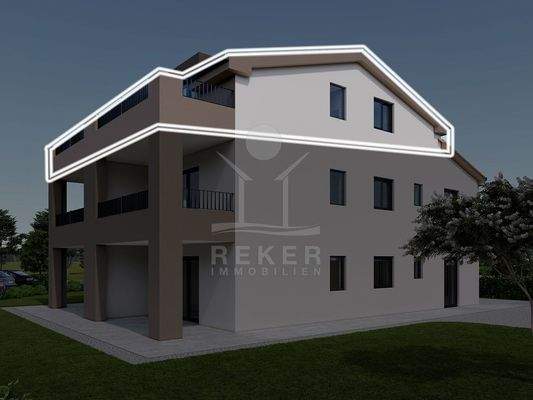 Penthouse-Neubauwohnung in idyllischer, ländlicher Umgebung