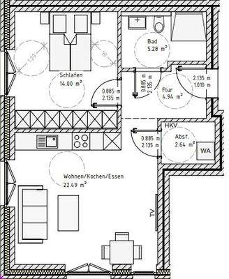 Grundriss Whg. 1 Gebäude 2
