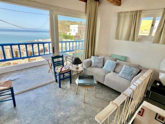 Kreta, Mochlos: Charmantes zweistöckiges Haus am Meer in Mochlos