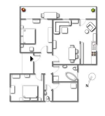 Grundriss (kein Maßstab - Details können abweichen) 