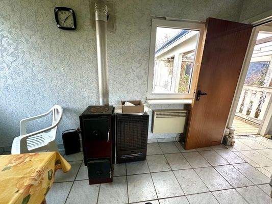 Ofen in der Wohnküche