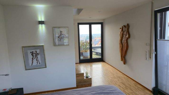 Blick vom Schlafzimmer