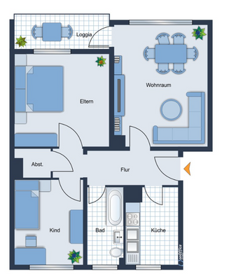 Grundrissplan 1.OG