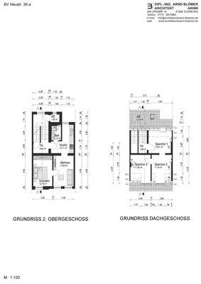 Grundriss 2. Obergeschoss und Dachgeschoss