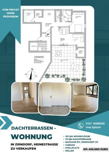 Neues Zuhause mit besonderem Hingucker? 75 qm Dachterrasse warten auf Sie!