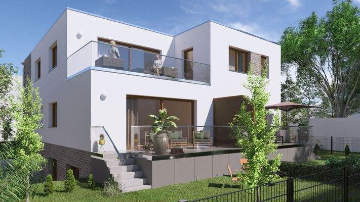 Haus B  - Gartenansicht