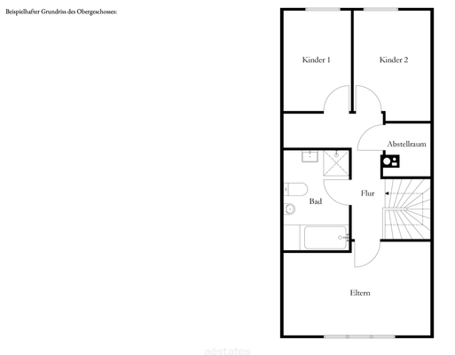 beispielhafter Grundriss des Obergeschosses