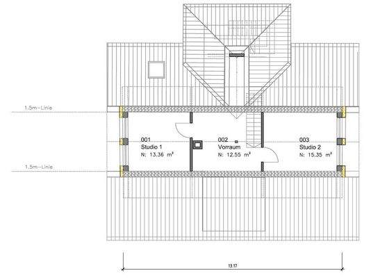 Grundriss Spitzboden (Studios)