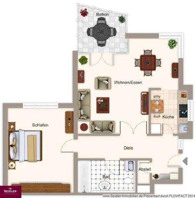 Illustrierter Grundriss