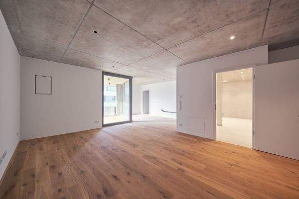 Wohnküche mit Blick zum Balkon - HERDERGÄRTEN 3.2.5