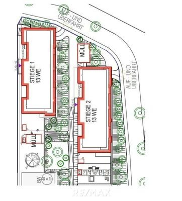 Grundriss Stiege 1 und 2