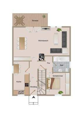 Grundriss-Skizze Erdgeschoss