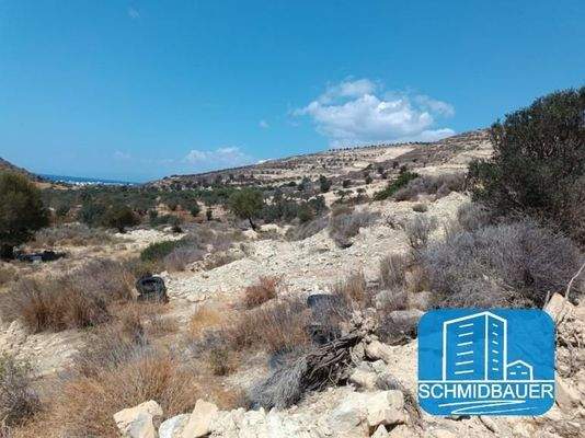 Kreta, Kalamaki: Grundstück mit herrlichem Meerblick und einer Vorbaugenehmigung für 4 Häuser zu verkaufen