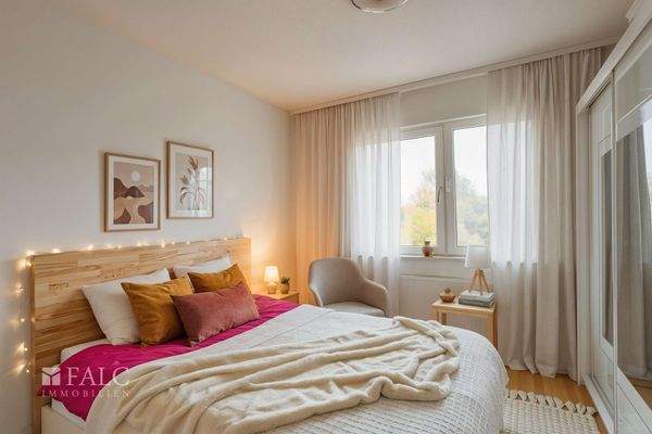 Schlafzimmer Gestaltungsvorschlag - (KI generiert)