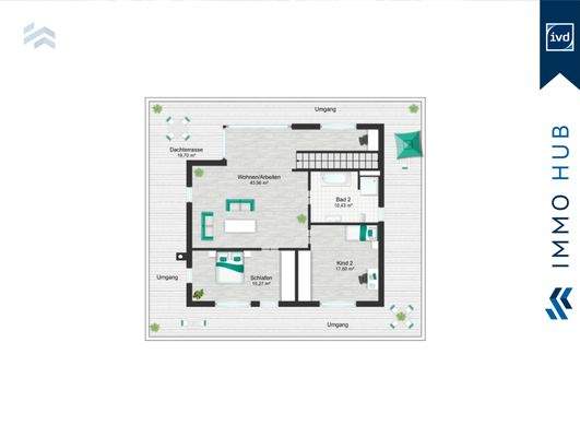 Grundriss obere Etage