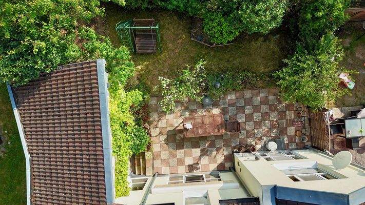 Terrasse aus Vogelperspektive