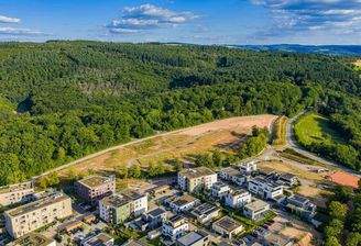 Urbanes Walddorf Luftbild 2