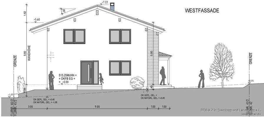 PSc-1185_EFH-Planung_WEST-Ansicht_Screenshot 2025-12-14 223554