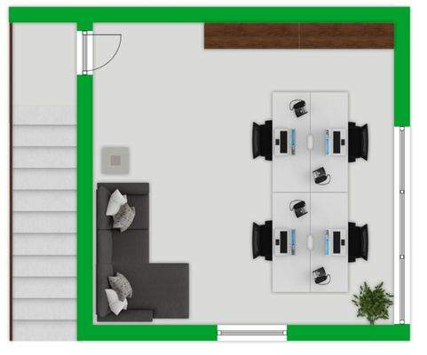 Mezzanine Büro Skizze