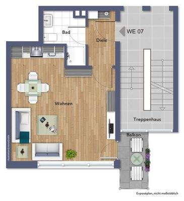 1 ZIMMER APARTEMENT
