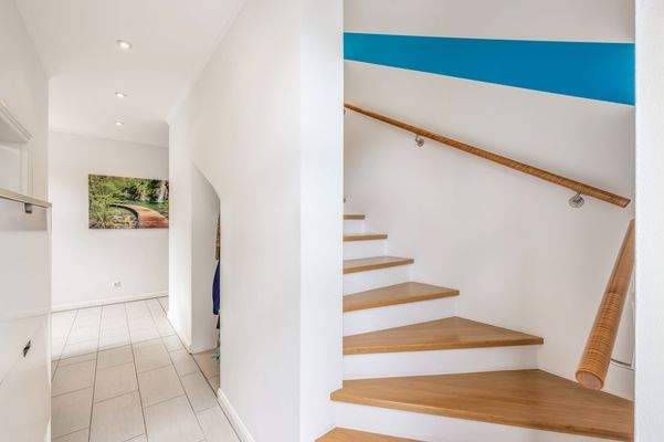 Treppenaufgang ins Dachgeschoss